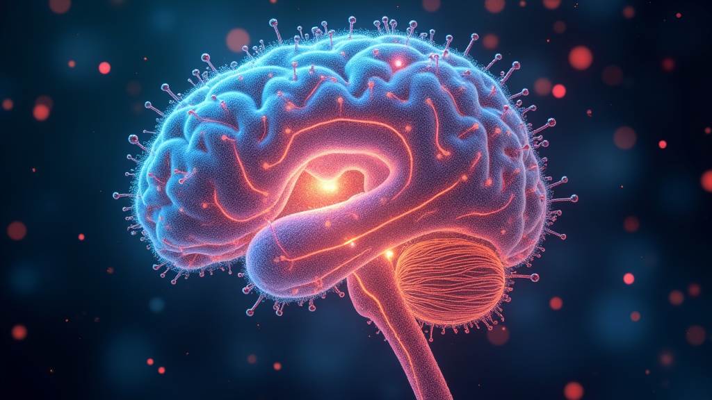 abstract illustration of brain connections changing over time